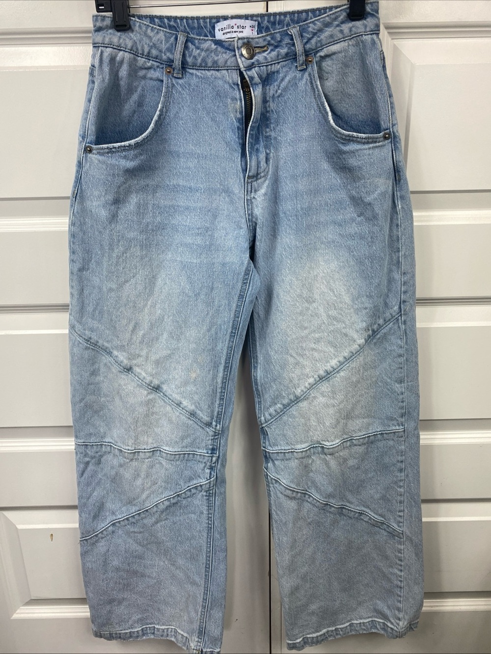 Women’s Barrel Jeans Baggy Wide Leg Grunge Skater Y2K 25/1 Women’s Light Wash